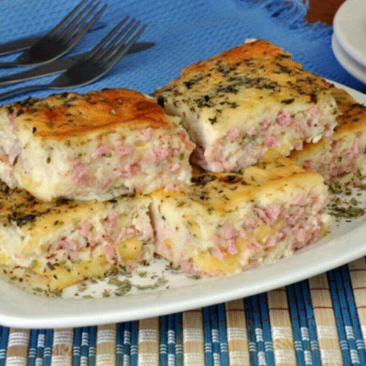 Torta de presunto e queijo