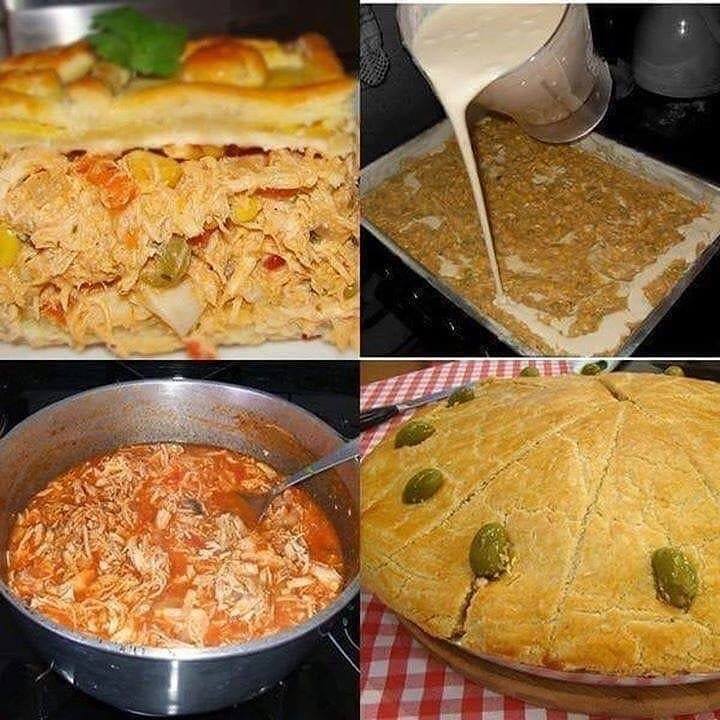 Torta de frango de liquidificador