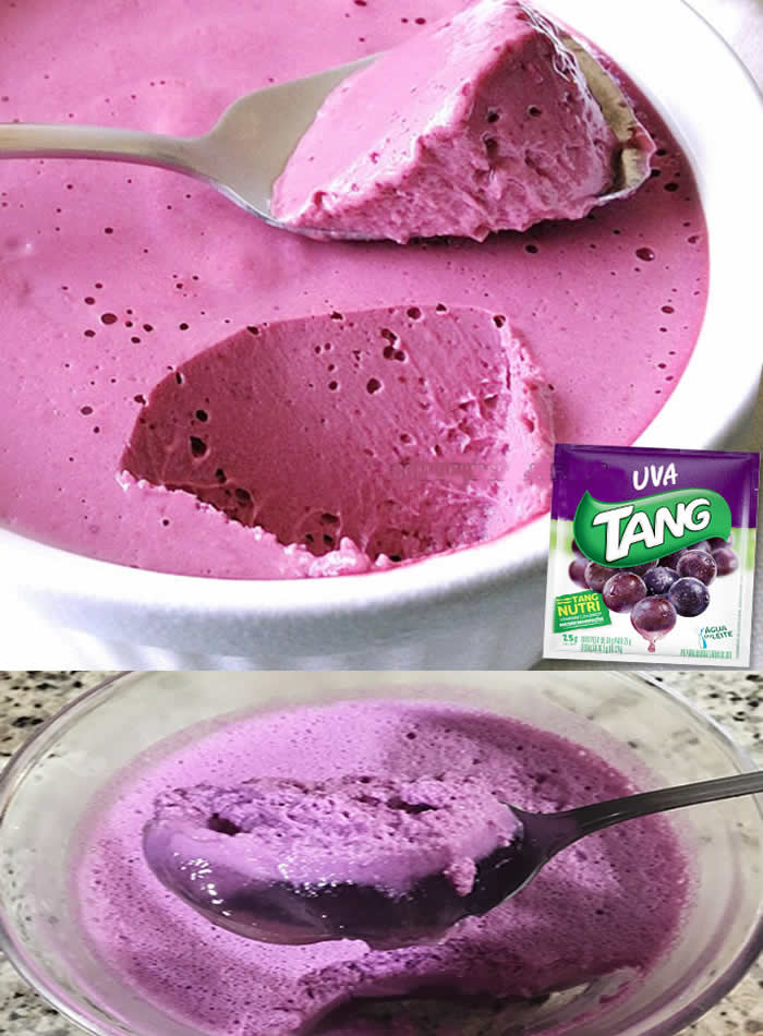 MOUSSE DE UVA COM SUCO TANG - Meu Mundo das Receitas