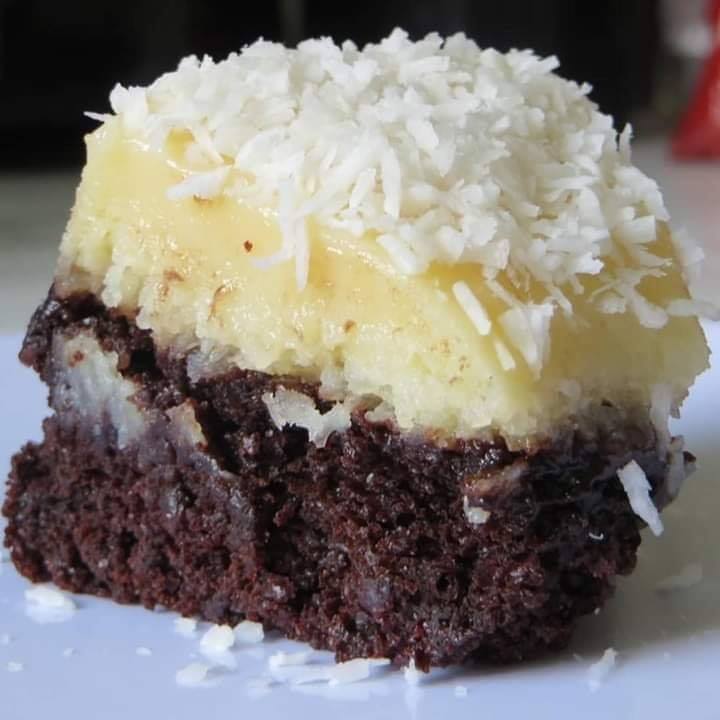 Bolo Brownie de Prestígio sensacional