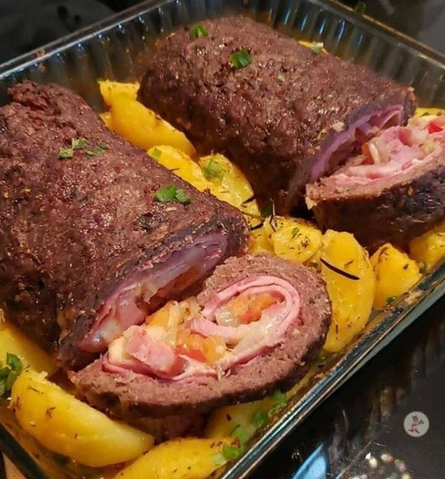 Receita do rocambole de carne moída delicioso