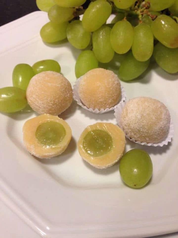 Receita de Brigadeiro Branco Com Uva, para festinhas