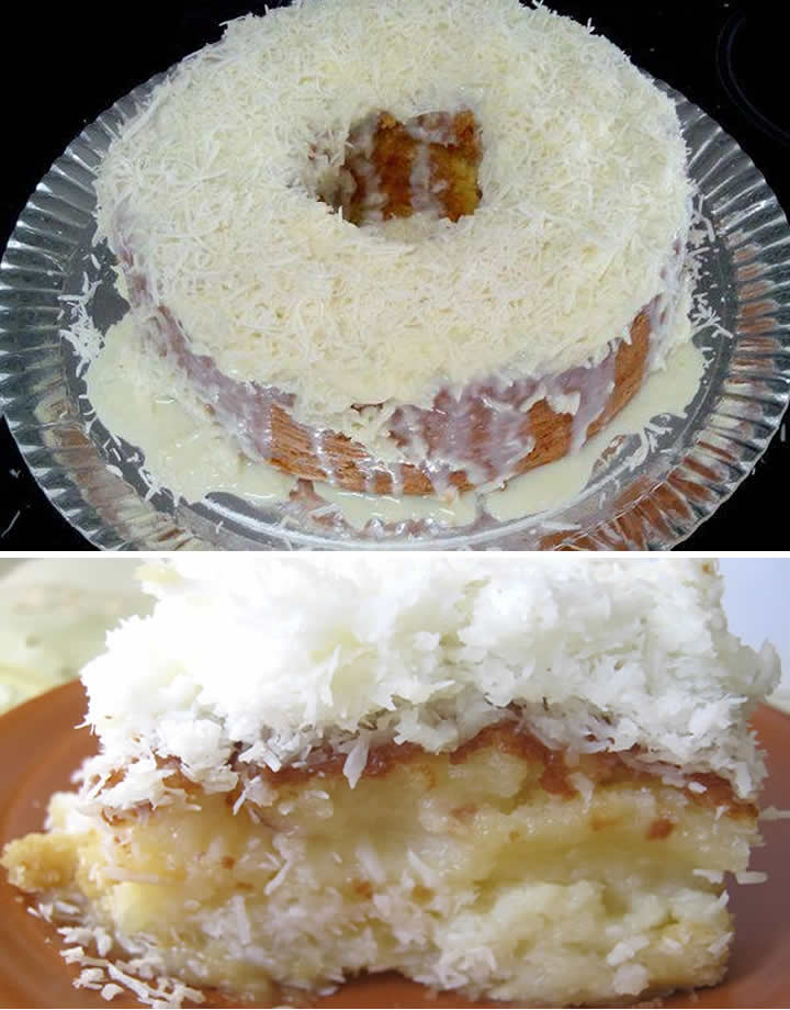 Bolo de Coco Gelado uma Delícia