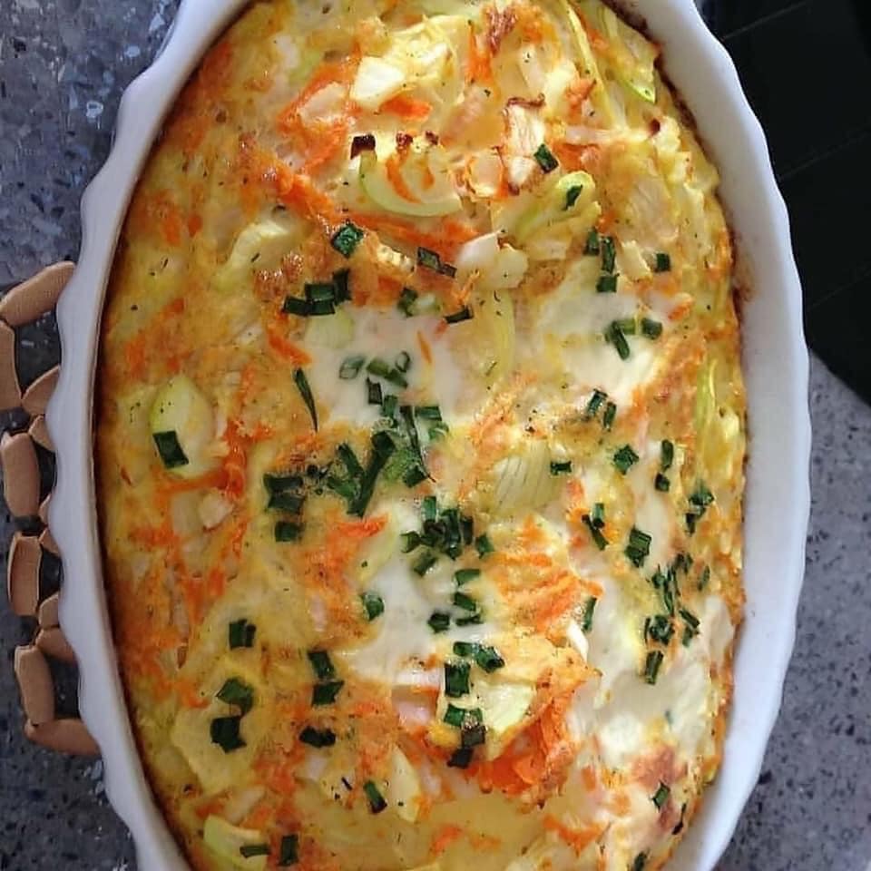 Omelete de forno com abobrinha