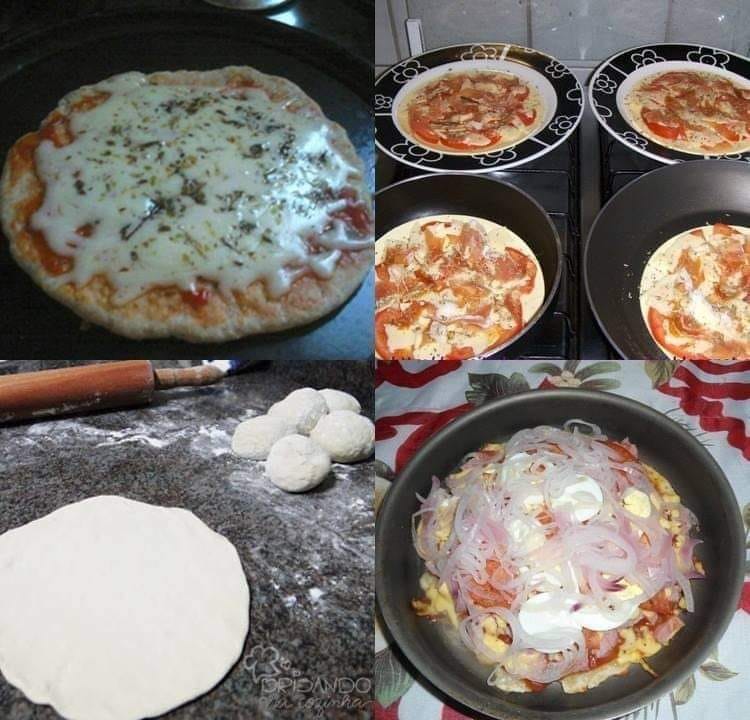 Pizza caseira rápida e fácil para a família e amigos.
