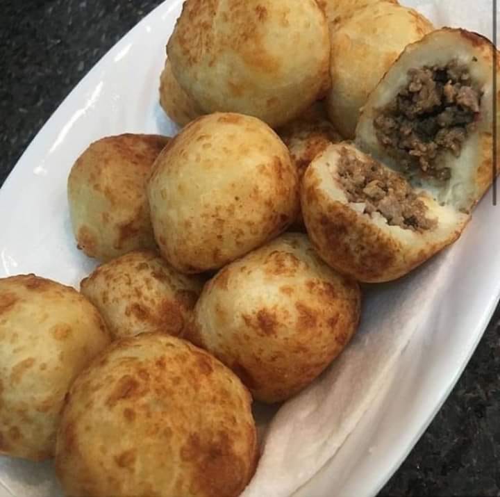 Bolinho de batata com carne moída