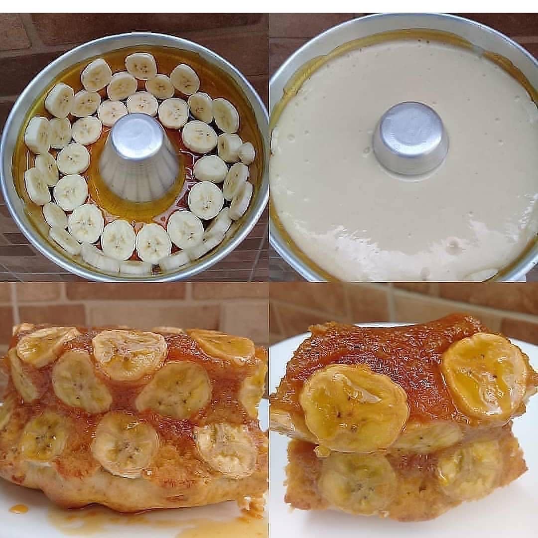 Bolo de Banana pratico e saboroso