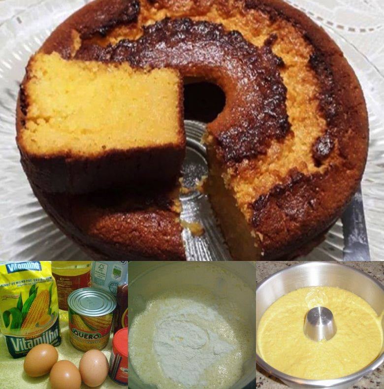 Bolo de Milho de liquidificador