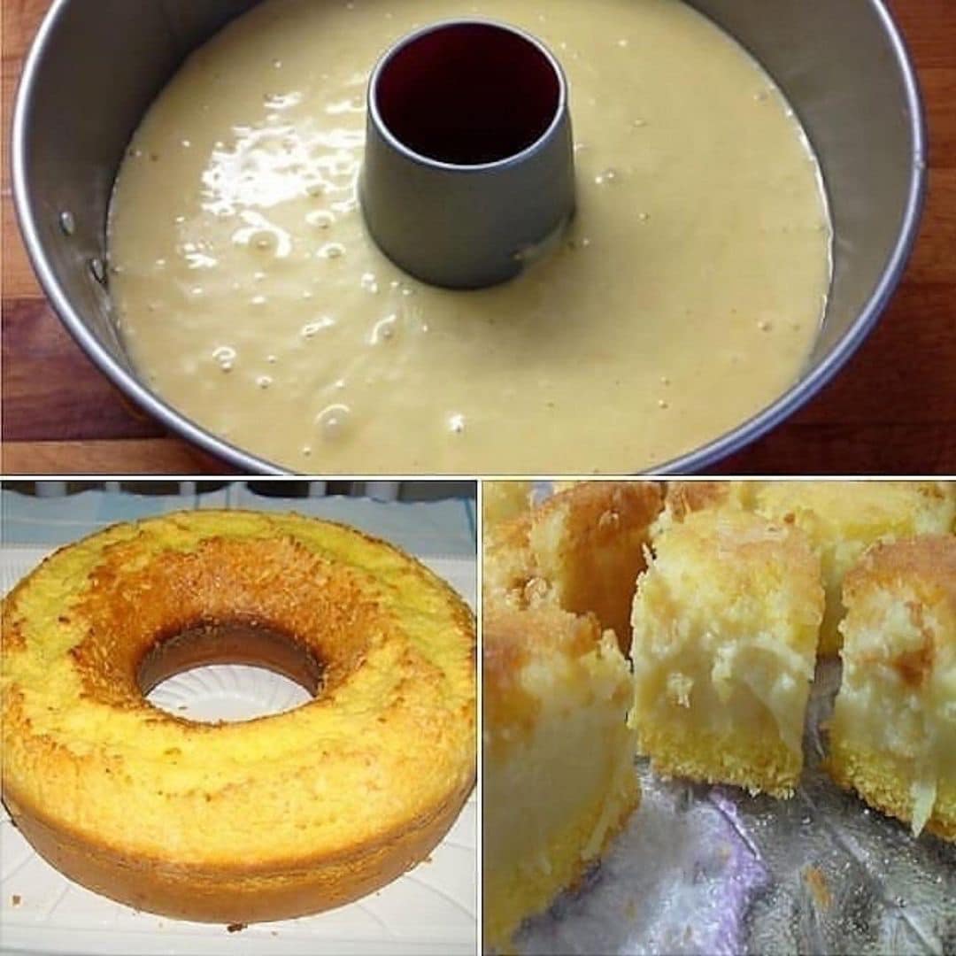 Bolo de fubá com requeijão cremoso