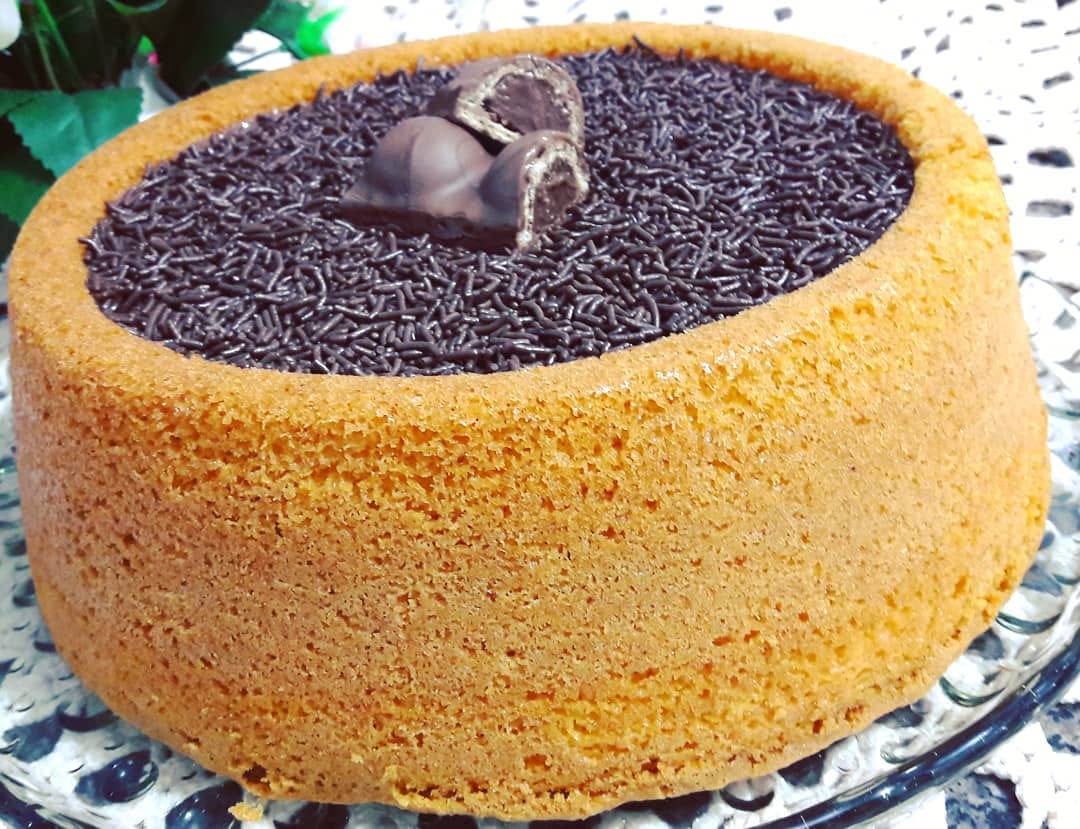 Bolo de cenoura com brigadeiro