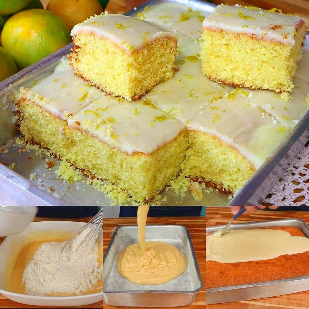 Bolo de laranja com glacê caseiro