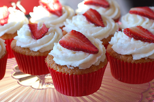 Delicia de Muffin de Morango e Limão