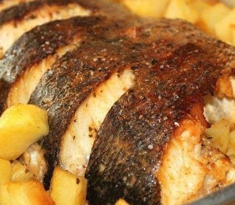 Corvina no Forno com Batatas