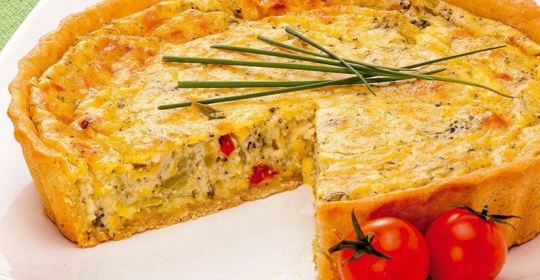 Quiche de brócolis com bacon