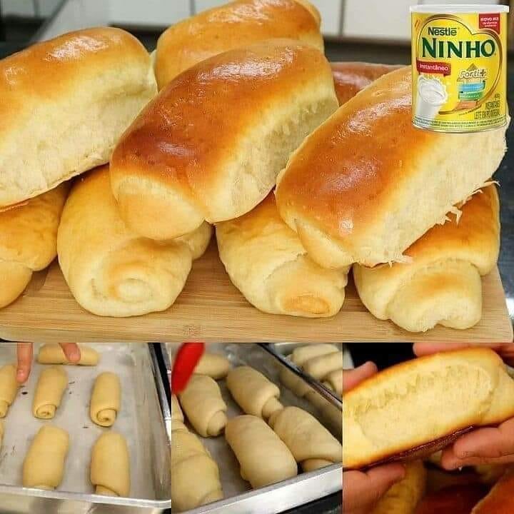 PÃO CASEIRINHO DE LEITE NINHO