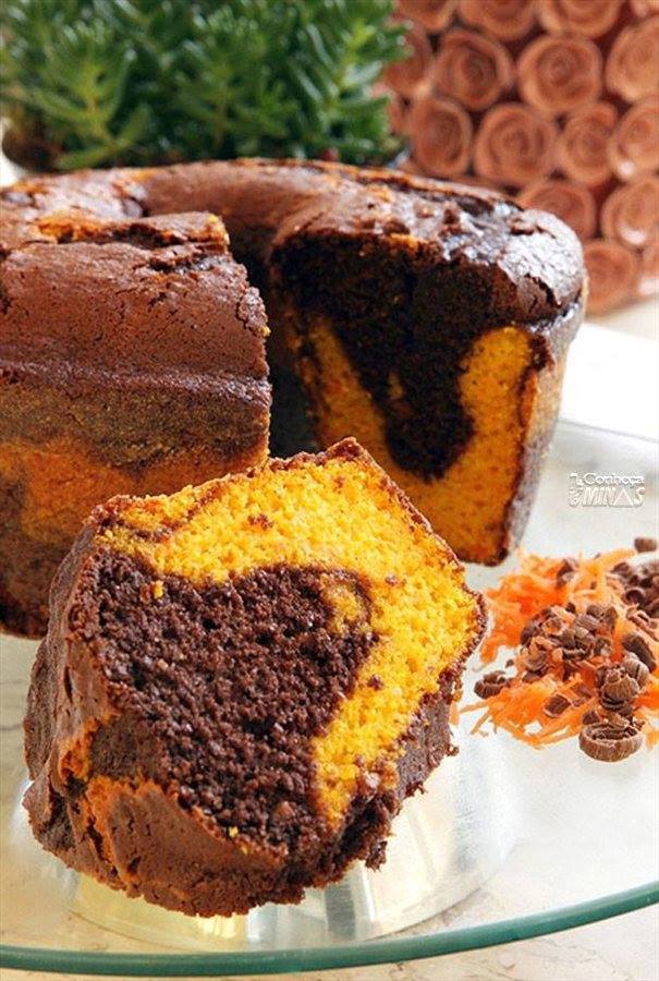 Bolo de Cenoura com Chocolate