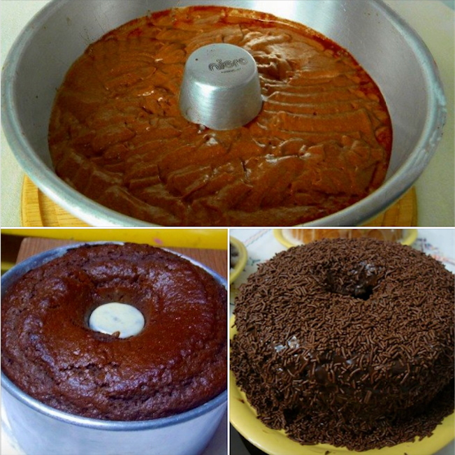 BOLO DE CHOCOLATE DE LIQUIDIFICADOR