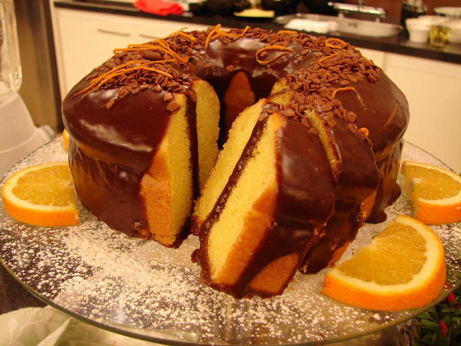 Bolo Laranja com Chocolate